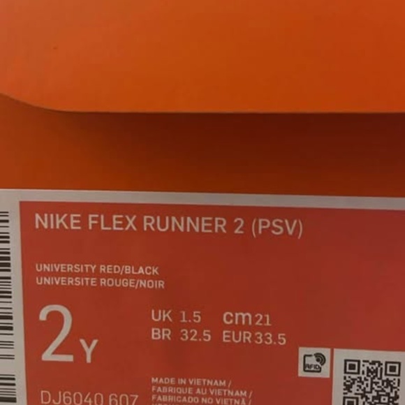 BRAND NEW boy girl youth nike Nike flex runner red slip on shoes size 2Y - Picture 5 of 8